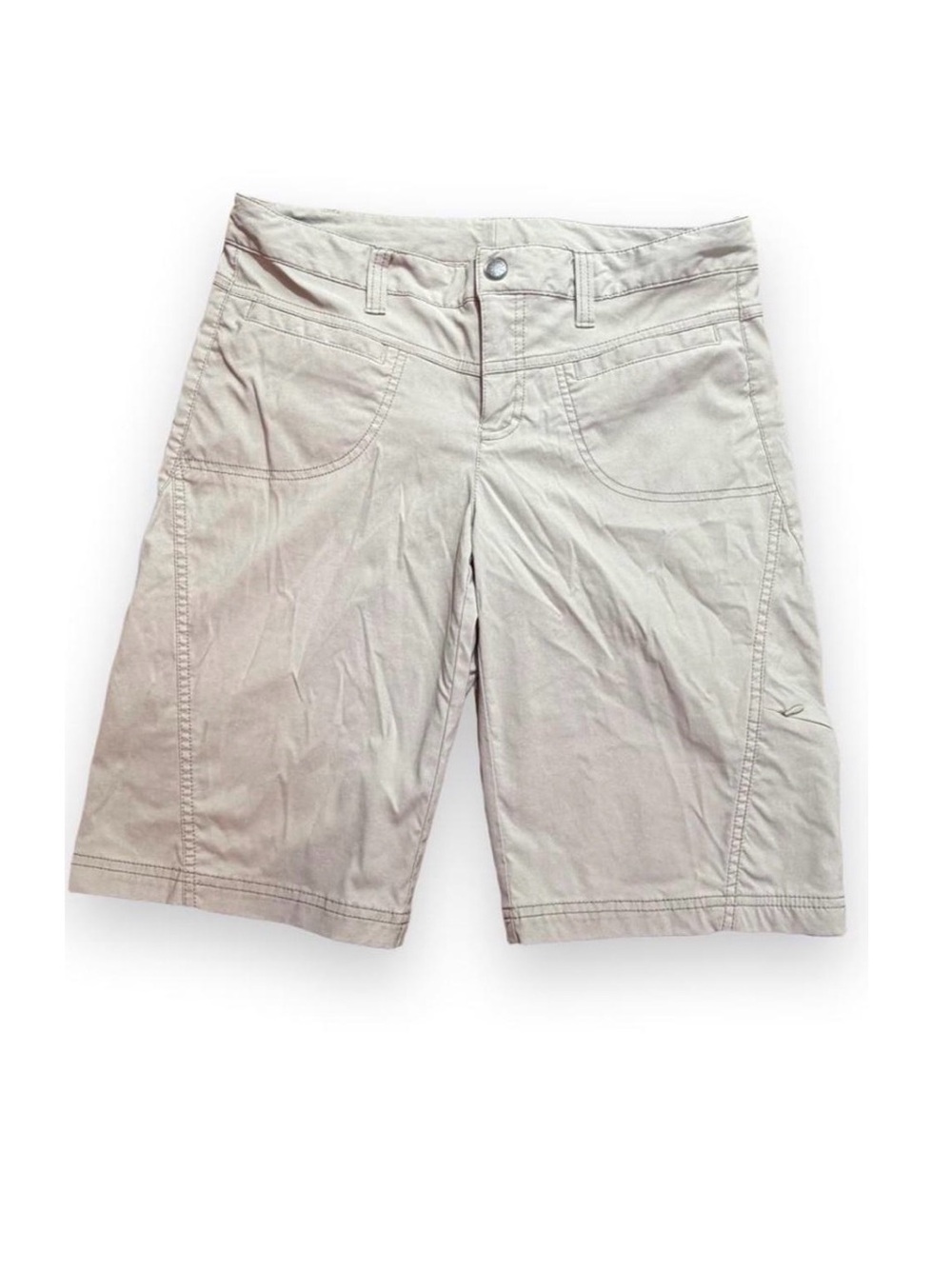 Athleta Size 8 Cream Utility Bermuda Shorts